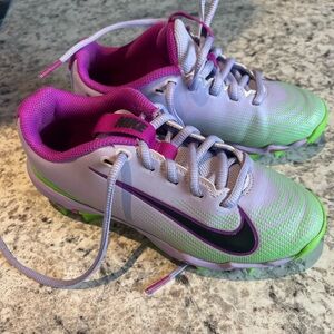 Nike Kids' Purple and Lime Green cleats
